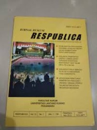 Image of JURNAL HUKUM RESPUBLICA MENEGAKKAN DEMOKRASI DAN KEADILAN