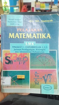 Image of Pelajaran  Matematika SMK Tingkat 1 Caturwulan 1,2,3