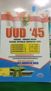 Image of UNDANG-UNDANG DASAR NEGARA REPUBLIK INDONESIA AMANDEMEN I-IV (BIRU)